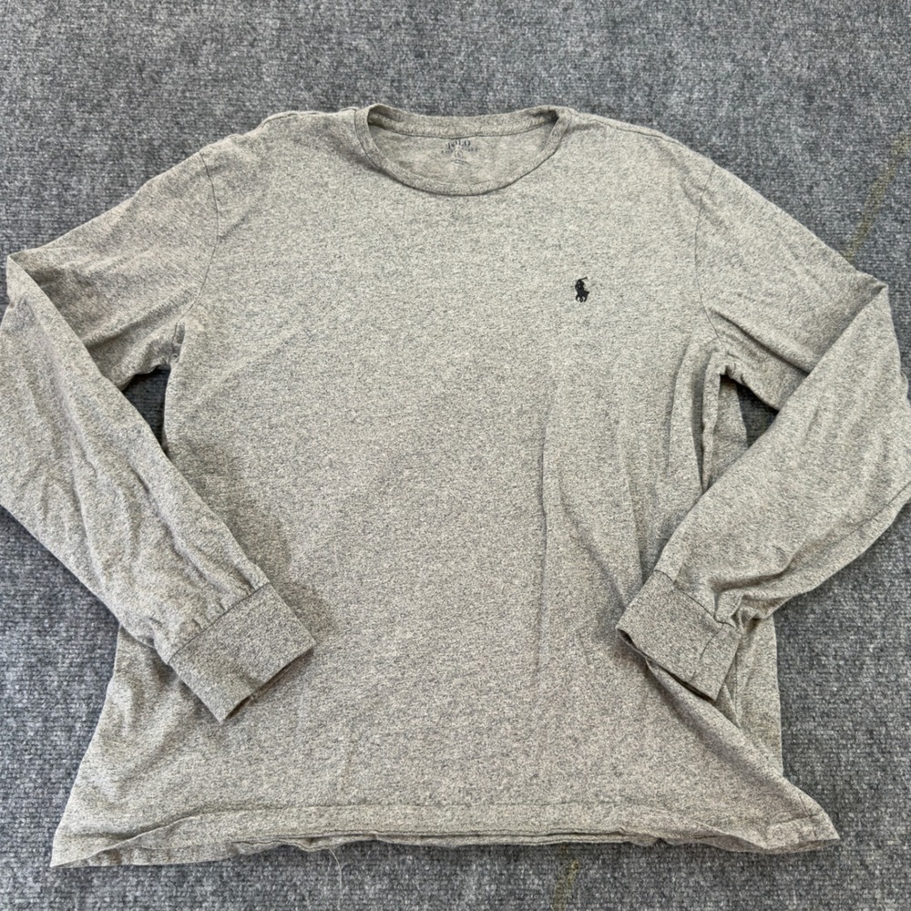 Polo Ralph Lauren Long Sleeve T-Shirt Heather Grey Size XL